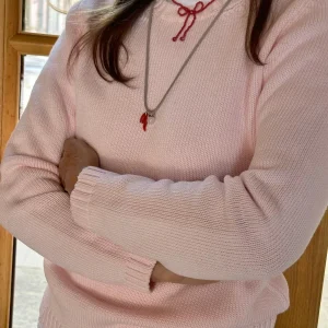 GIROCOLLO DONNA COTONE ROSA