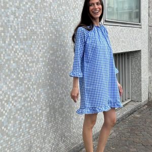 ABITINO QUADRO BLU/BIANCO