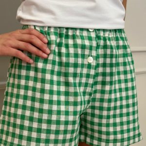 SHORTS DONNA LINO QUADRO VERDE