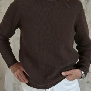 GOLF GIROCOLLO DONNA LANA CACAO
