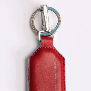 Portachiavi Piquadro Blue Square ciondolo in pelle