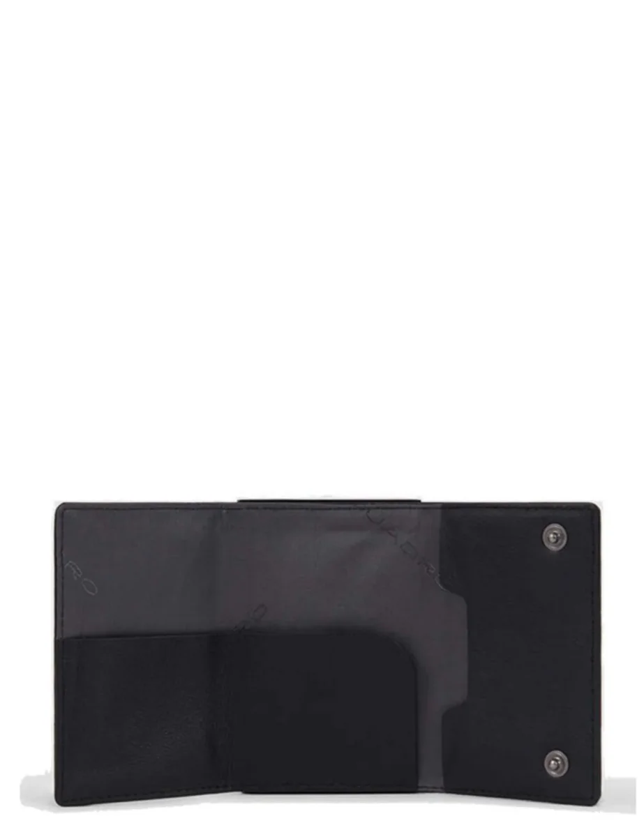 Porta carte Piquadro metallico in pelle compact wallet - immagine 3