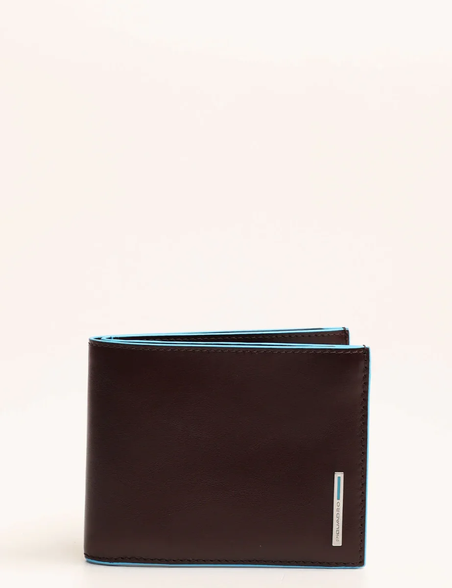 Portafoglio Piquadro porta monete porta carte RFID Blue Square - immagine 6