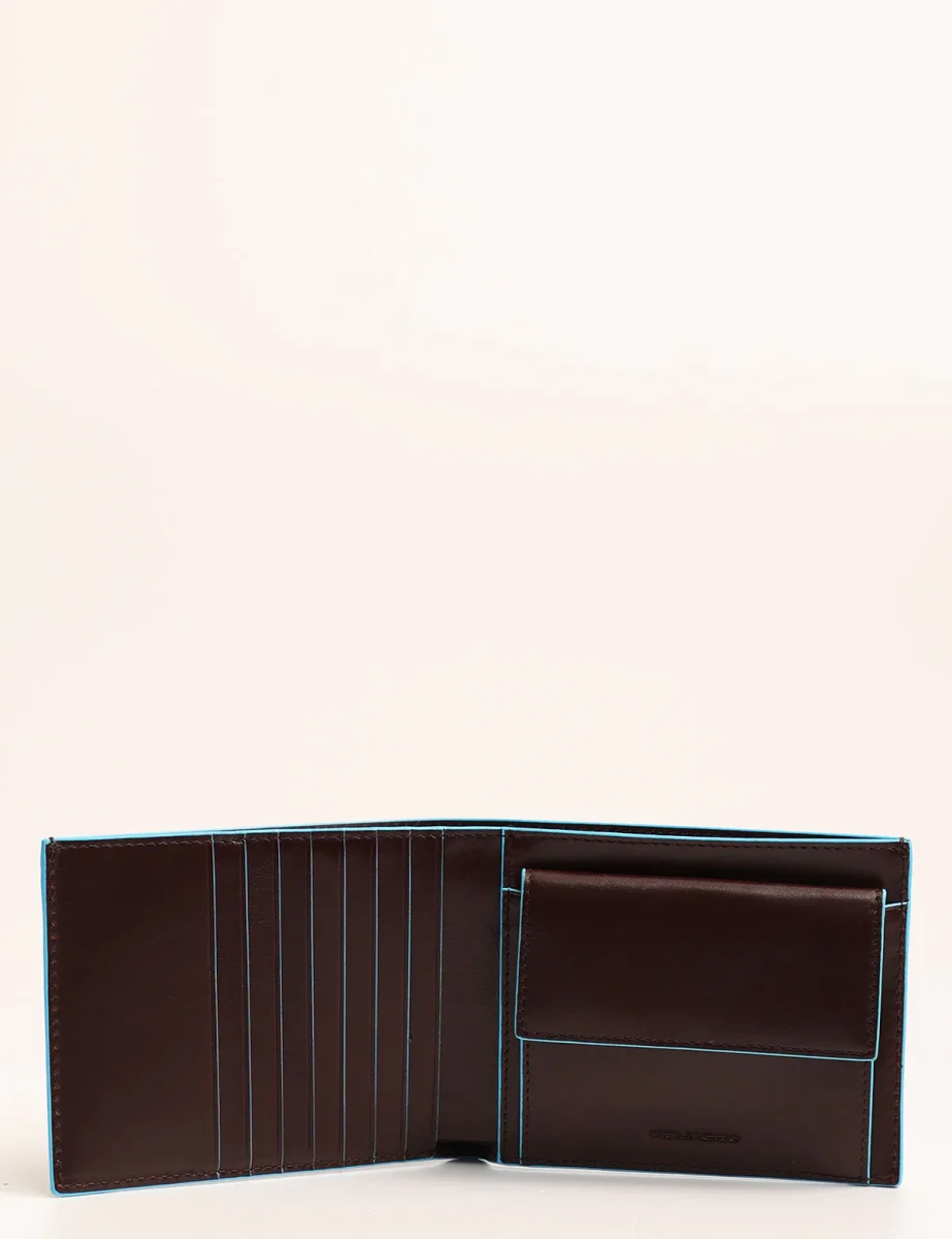 Portafoglio Piquadro porta monete porta carte RFID Blue Square - immagine 7