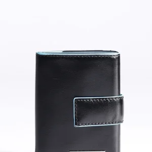 Portafoglio Piquadro Blue Square tascabile con bottoncino