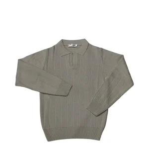 Polo Bimbo In Maglia 045 Manica Lunga Beige