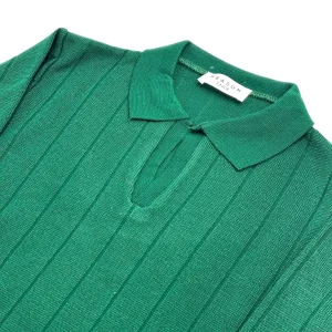 Polo Bimbo In Maglia 045 Manica Lunga Verde