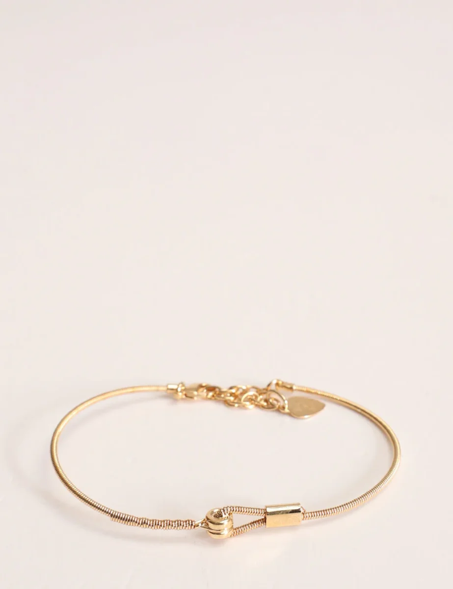 Bracciale Sing a Song orizzontale in corda di chitarra dore jaune