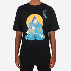 t shirt samurai daimyo cat
