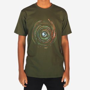 t shirt planet world music green