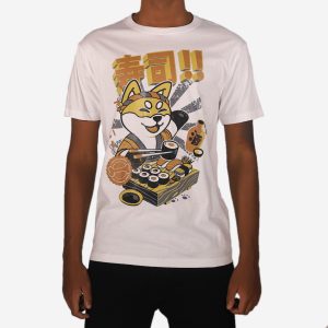 t shirt shiba eat sushi