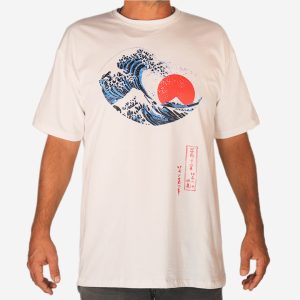 t shirt great wave white