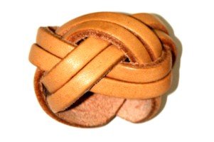 Nodo fazzolettone cuoio intrecciato